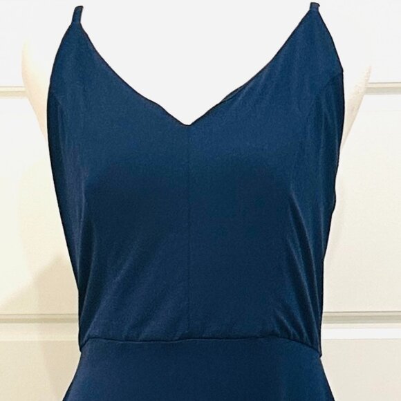 MARKET & SPRUCE NAVY BLUE X-STRAP MAXI DRESS MEDIUM - Picture 2 of 4